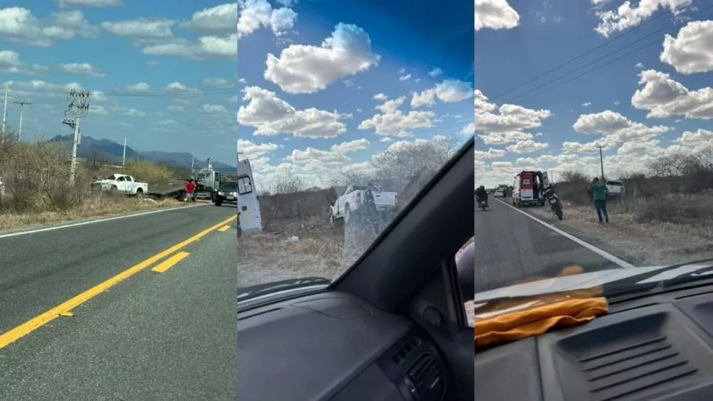 Veículo capota na BR-361, entre Patos e Santa Terezinha, e deixa três pessoas feridas