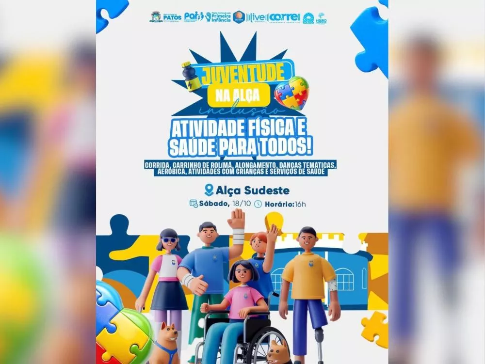 Juventude na Alça Inclusivo leva esporte, lazer e saúde para todos em celebração aos 122 anos de Patos