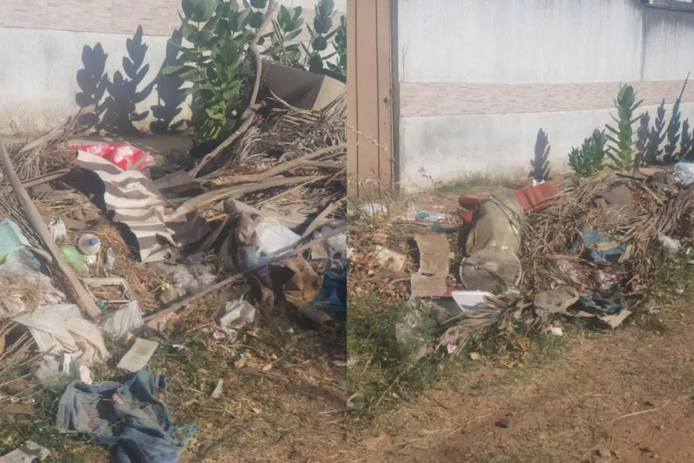 Moradores denunciam acúmulo de lixo e pedem providências urgentes na Rua Luiz Nóbrega de Araújo, em Patos