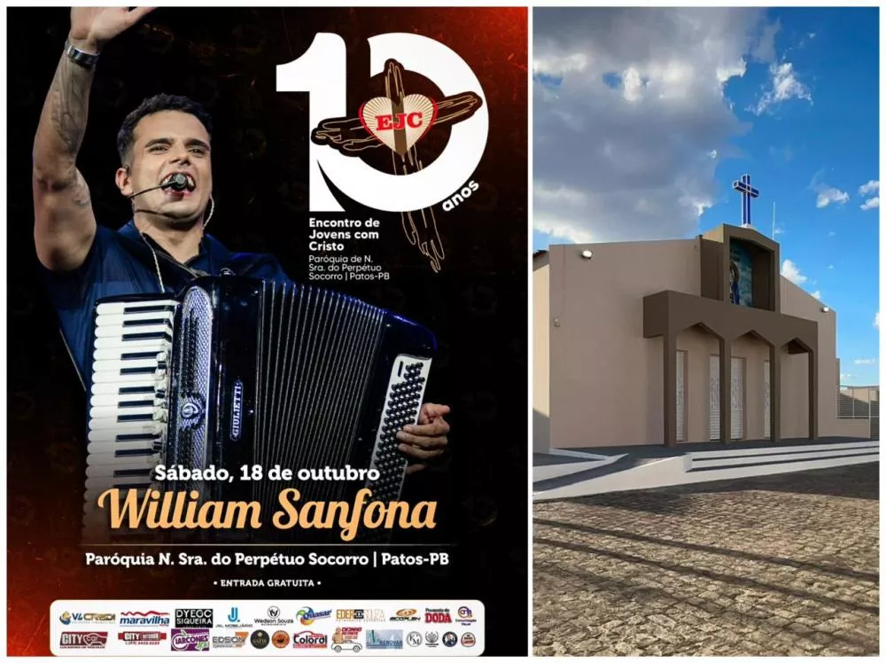 EJC de Nossa Senhora do Perpétuo Socorro celebra 10 anos com programação especial e show de William Sanfona, em Patos-PB