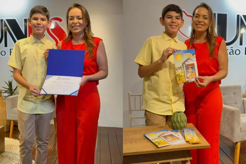Vereadora Nadir prestigia lançamento do livro “Entre Rimas e Cordéis” e entrega voto de aplauso ao jovem escritor João Miguel Marques