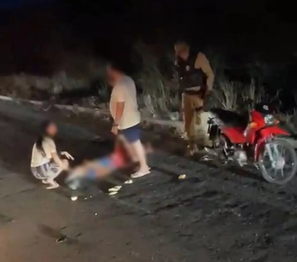 Motociclista sofre acidente na PB-262, em São José do Bonfim, na noite desta quarta-feira (19)