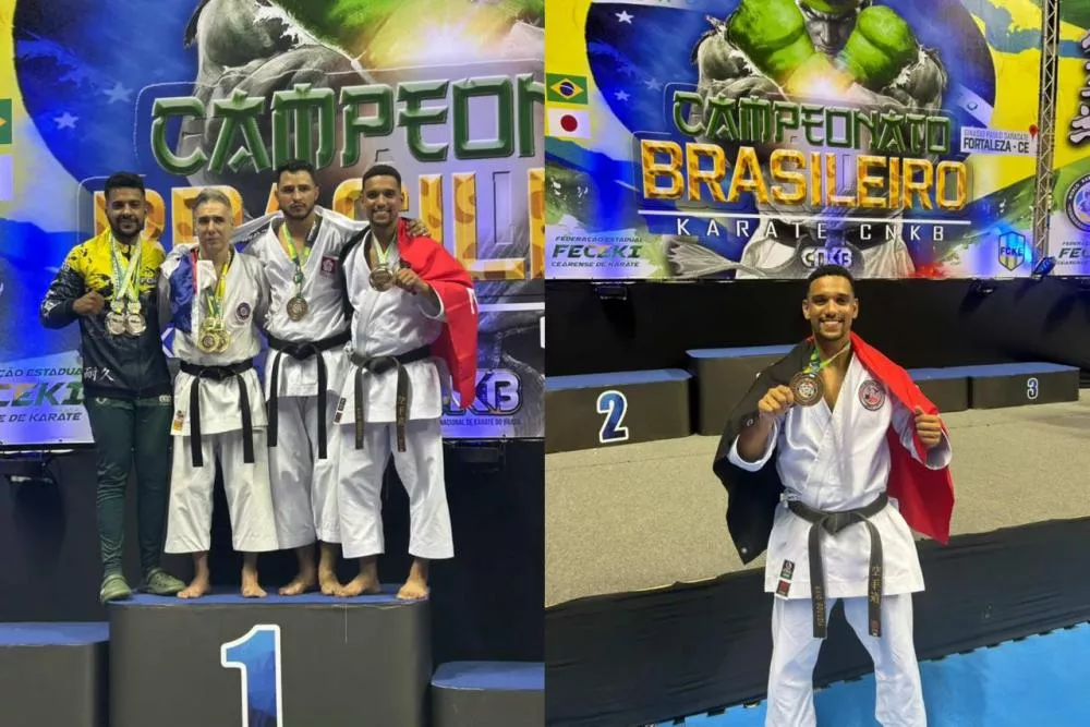 Kaio Gouveia conquista bronze no Brasileiro de Karatê e garante vaga no Mundial de 2026, na Europa