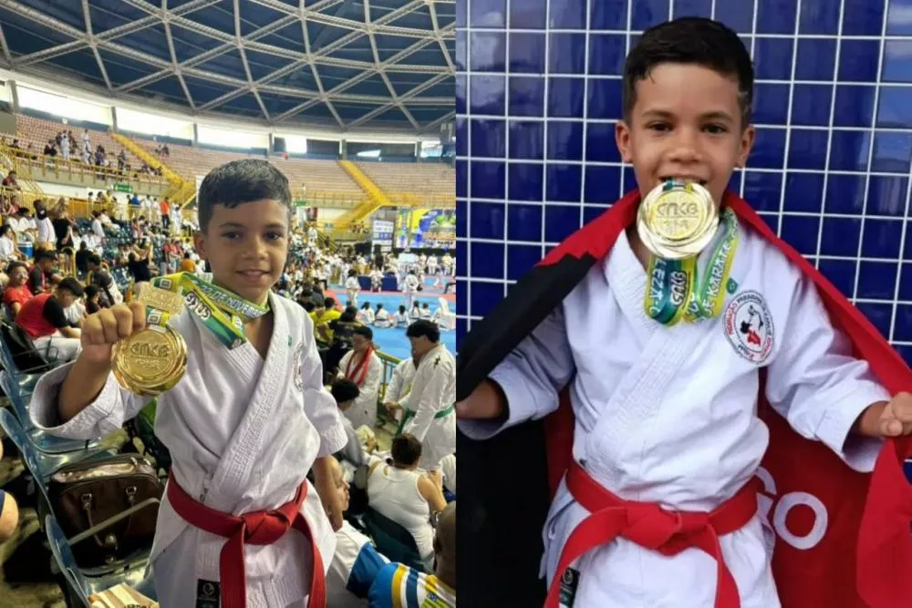Patoense Luccas Martins, de 11 anos, conquista bicampeonato brasileiro de karatê na modalidade Kata, em Fortaleza