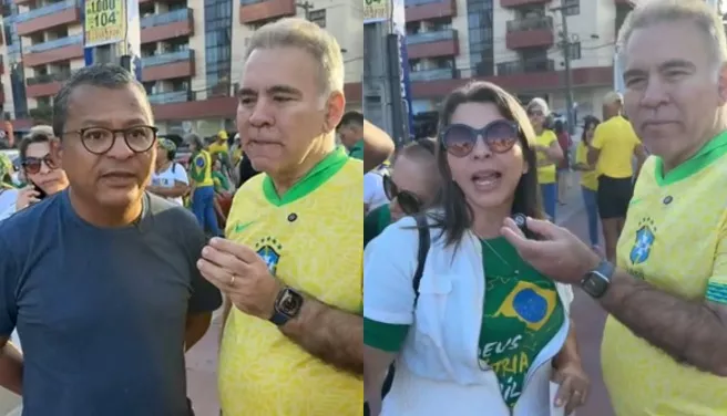 Apoiadores de Jair Bolsonaro realizam ato no Busto de Tamandaré após prisão