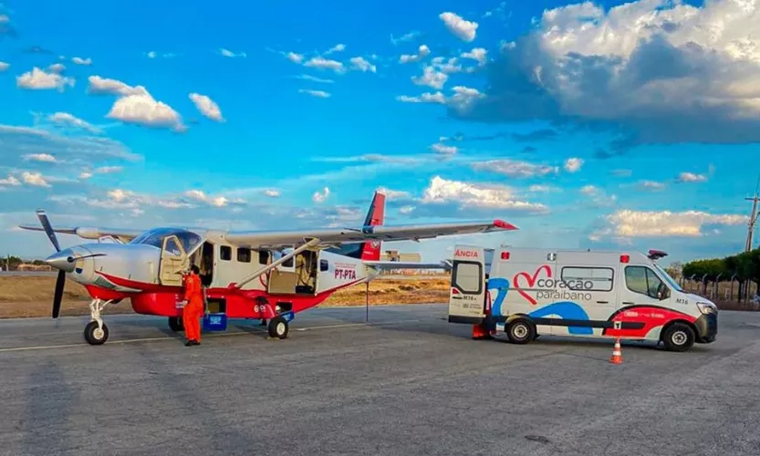 Resgate aeromédico garante transferência rápida de gestante de alto risco do Sertão para João Pessoa