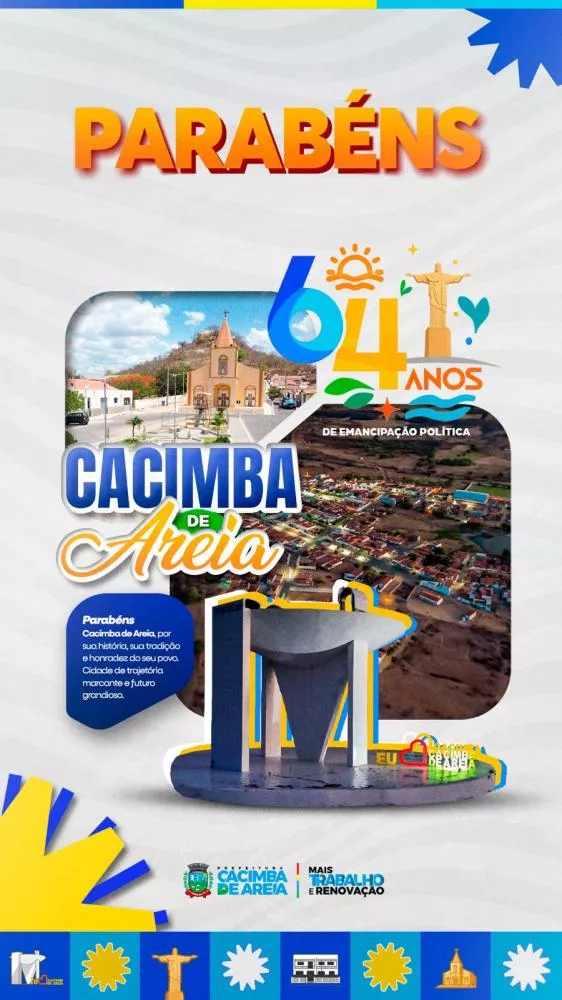 Prefeito Heitor Campos parabeniza Cacimba de Areia pelos 64 de Emancipação Política