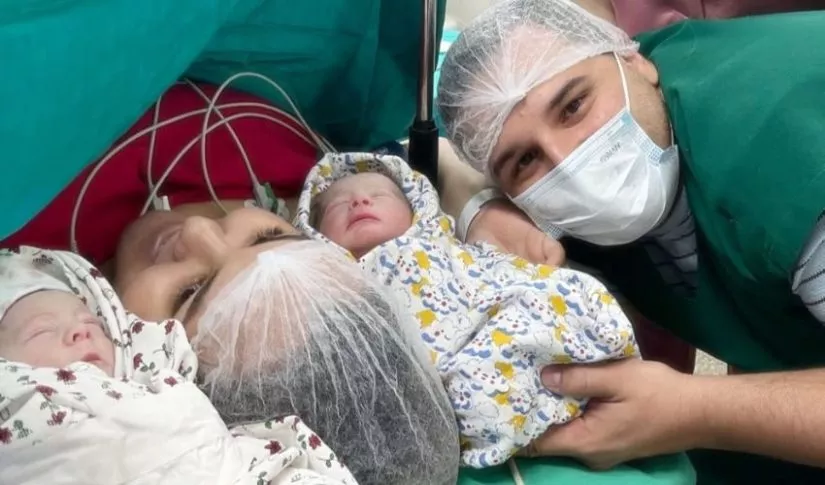Primeiro parto gemelar de 2026 é registrado na Maternidade de Cajazeiras e emociona equipe médica