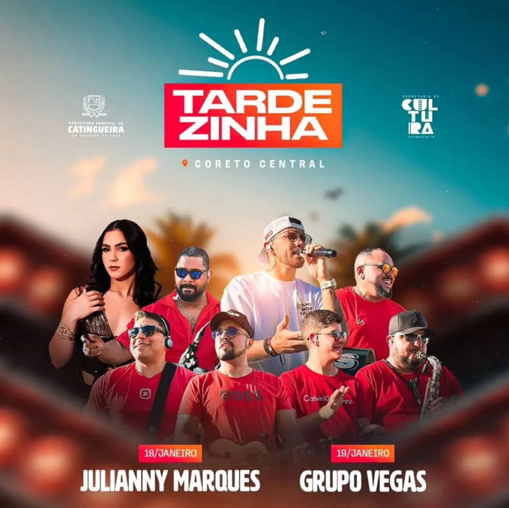 Tardezinha de Janeiro promete cultura e música no Coreto Central de Catingueira, nos dias 18 e 19 de Janeiro