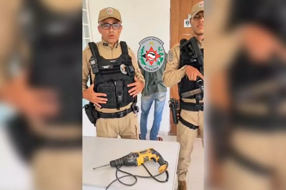 Homem monitorado por tornozeleira é preso após furtar ferramentas de obra em Princesa Isabel