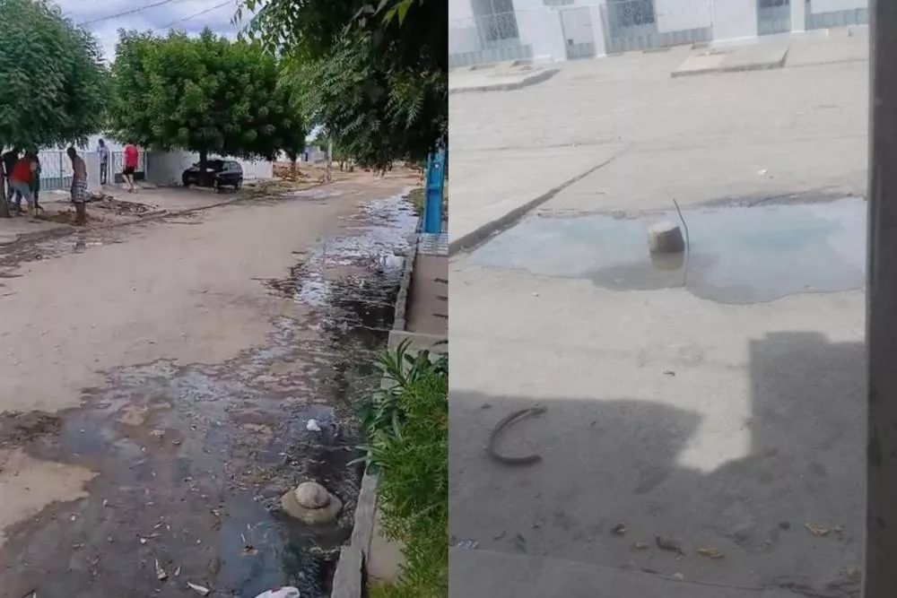 Moradores do Jatobá denunciam esgoto a céu aberto há mais de uma semana em Patos