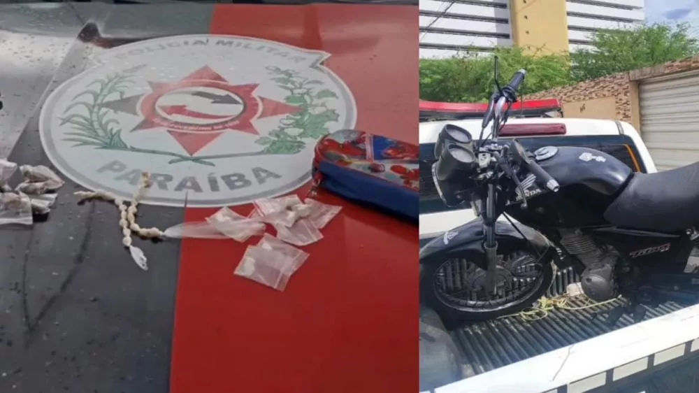 Polícia Militar apreende drogas e motocicleta adulterada após denúncia em Itaporanga