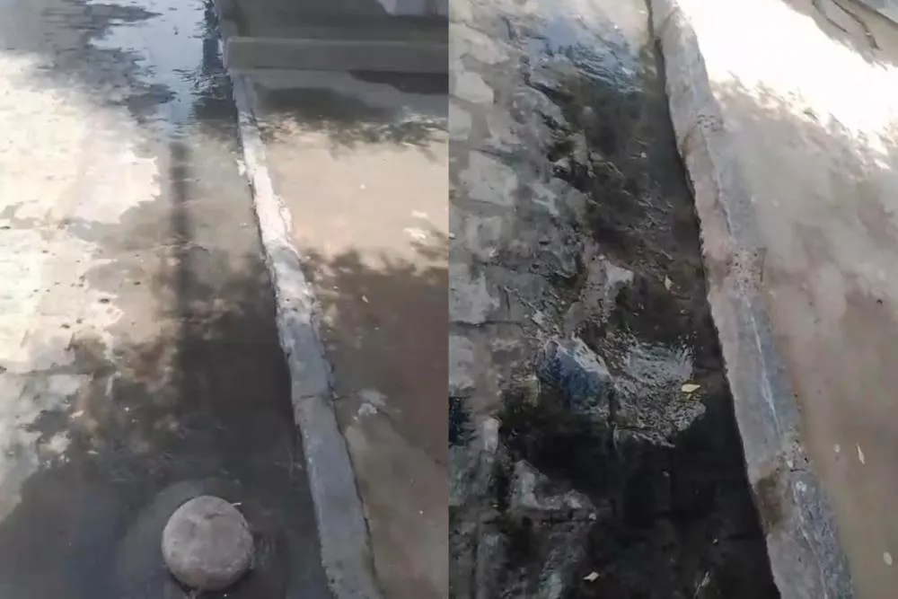 Moradores do Jatobá convivem com galeria estourada há quase um mês e denunciam transtornos após chuva