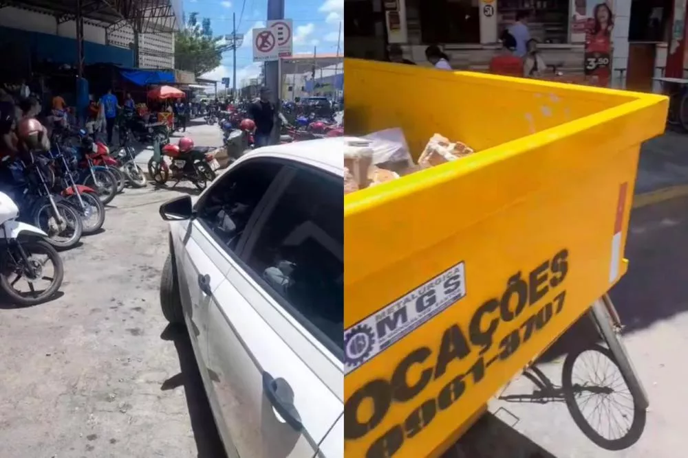 Taxista reclama de falta de fiscalização e desordem em praça ao lado do Mercado Público de Patos