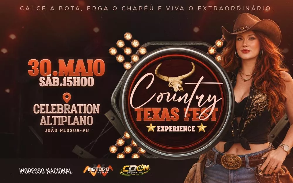 Texas Fest chega à Paraíba com promessa de ser o maior evento country do Brasil; primeira atração já foi confirmada