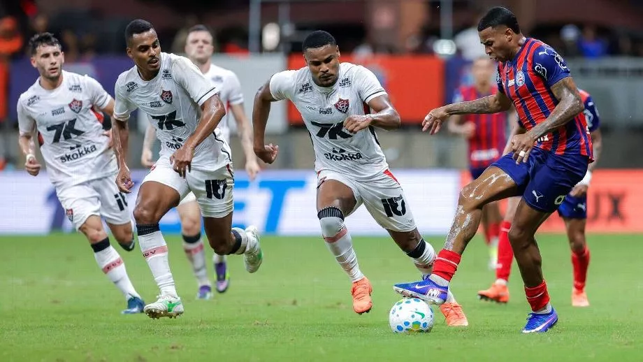 Jean Lucas marca de novo, Bahia busca empate com Vitória e segue no G-4 do Brasileirão