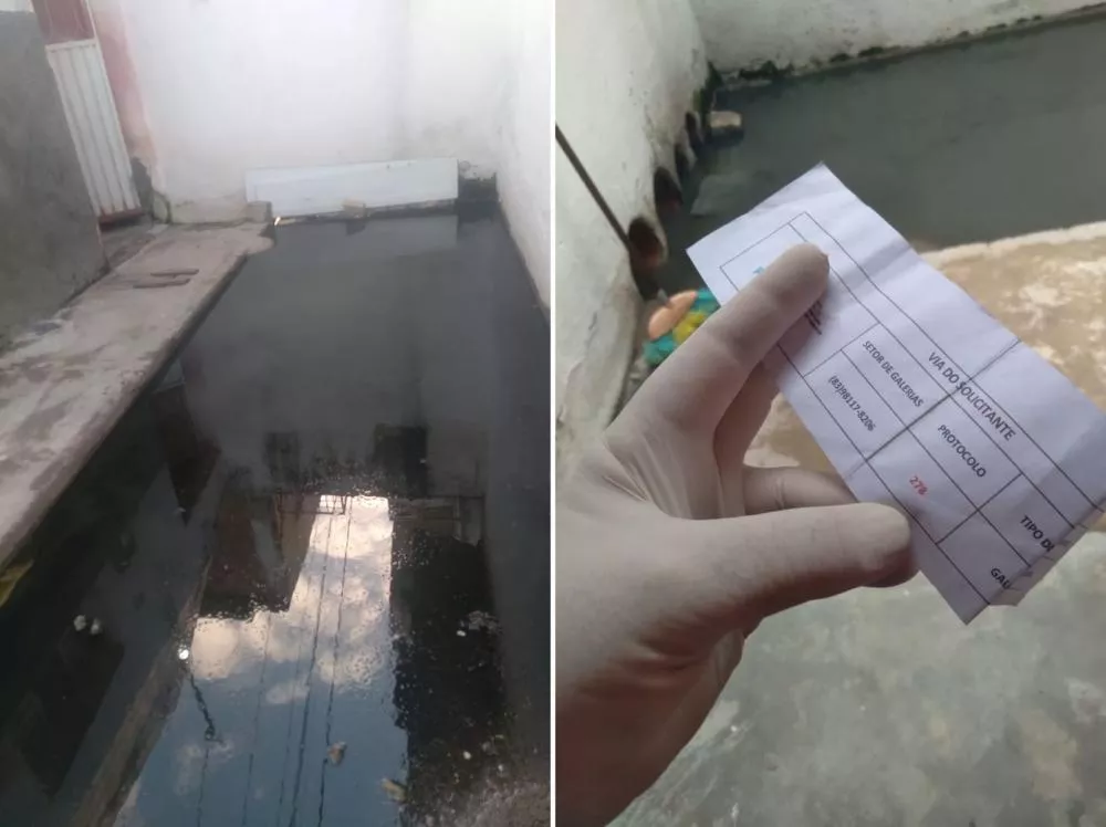 Moradora denuncia esgoto, mau cheiro e presença de ratos na Rua José Romão de Oliveira, no bairro da Liberdade, em Patos