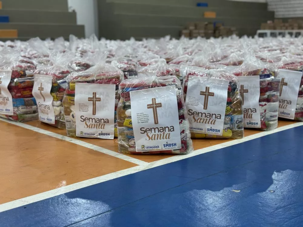 Cestas Básicas distribuidas pela prefeitura de Catingueira - Foto: PatosOnline
