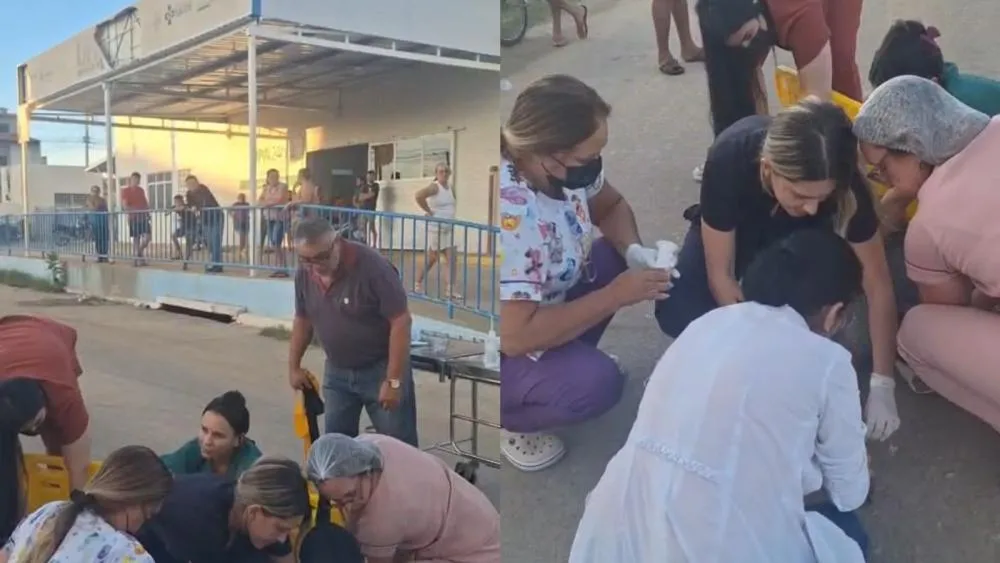 Motociclista fica ferido após queda em frente à UPA do Jatobá, em Patos