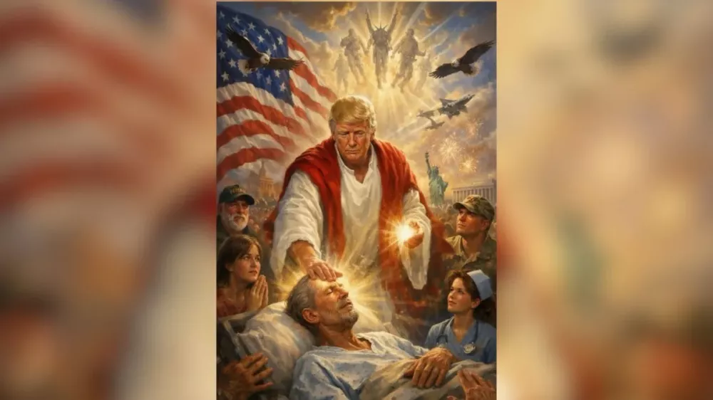Trump posta imagem com roupa semelhante à de Jesus em meio à crise com papa
