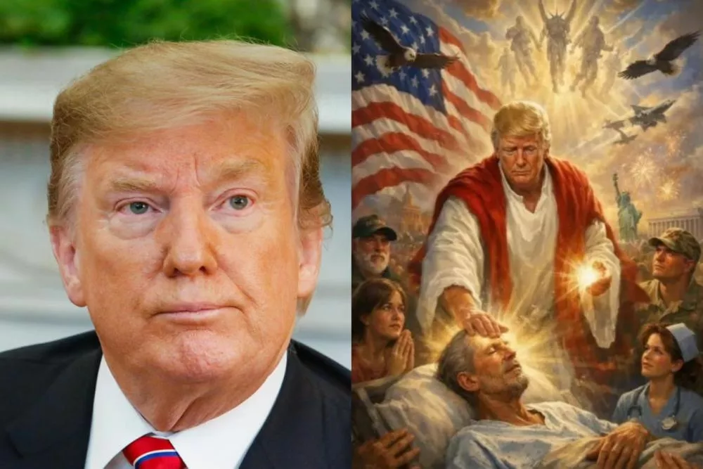 Trump diz que imagem que o retrata como Jesus seria dele como médico