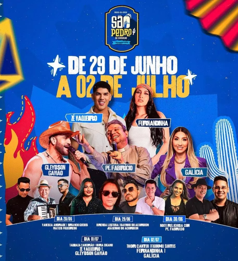 São Pedro de Condado 2026 promete edição histórica com grandes atrações e noite com show católico