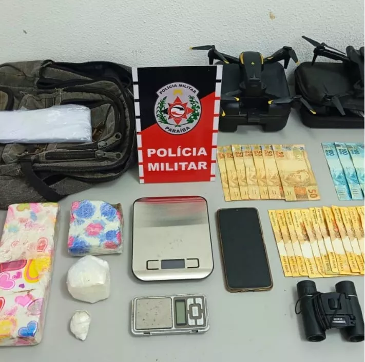 Polícia Militar prende suspeito, e apreende drogas e drones usados para monitorar viaturas em São Mamede