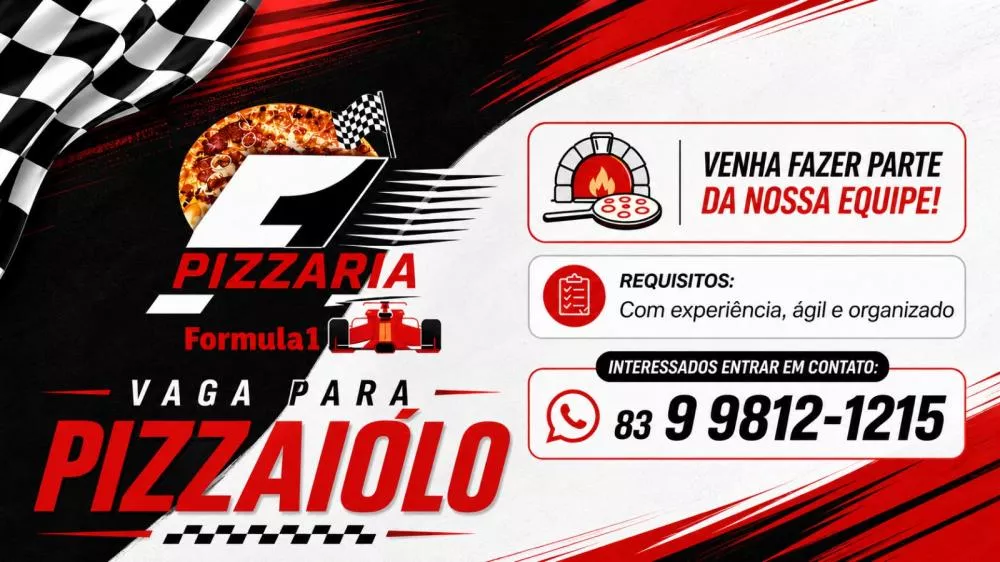Vaga para Pizzaiolo em Patos-PB