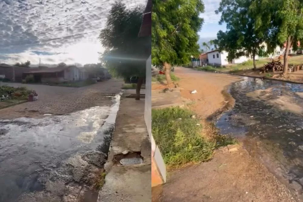 Moradores cobram solução para esgoto estourado há mais de quatro meses no bairro Sete Casas, em Patos