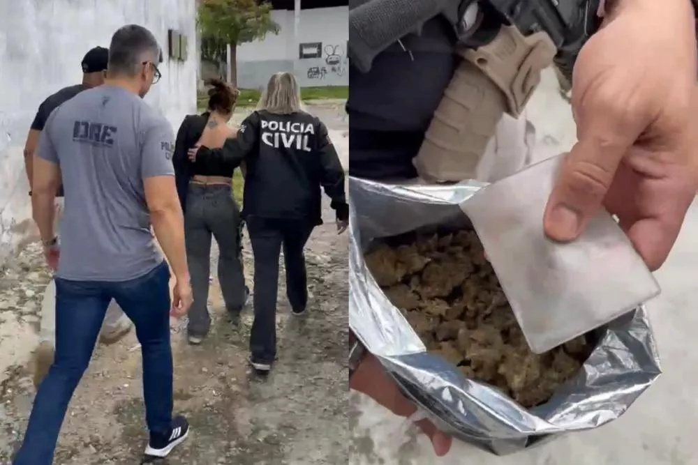 Polícia Civil prende mulher suspeita de tráfico e apreende quase 1 kg de skunk em Campina Grande