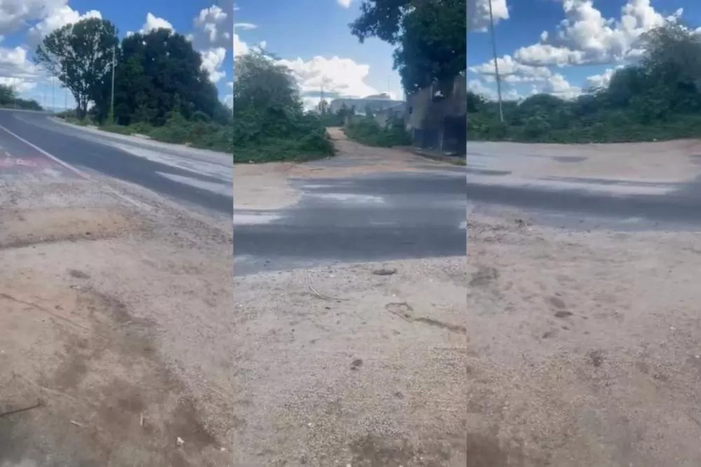 Acúmulo de terra na Avenida Lagoa dos Patos preocupa motociclistas em Patos