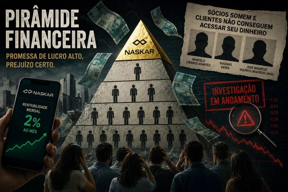 Caso Naskar reacende alerta sobre pirâmides que já movimentaram R$ 100 bilhões no Brasil