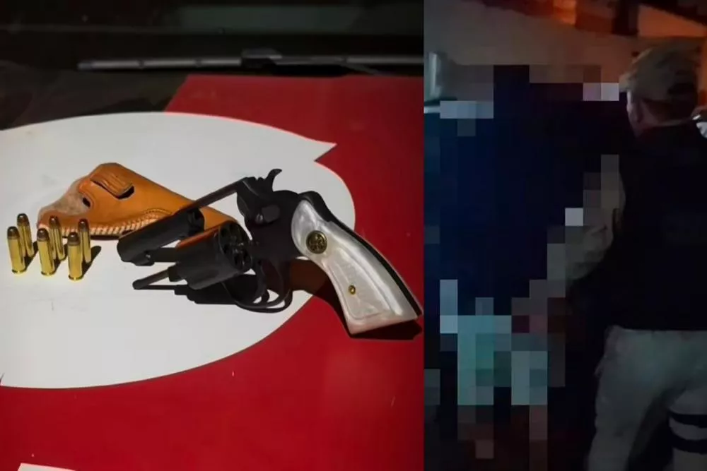 Homem é preso com revólver municiado durante abordagem policial em Catingueira