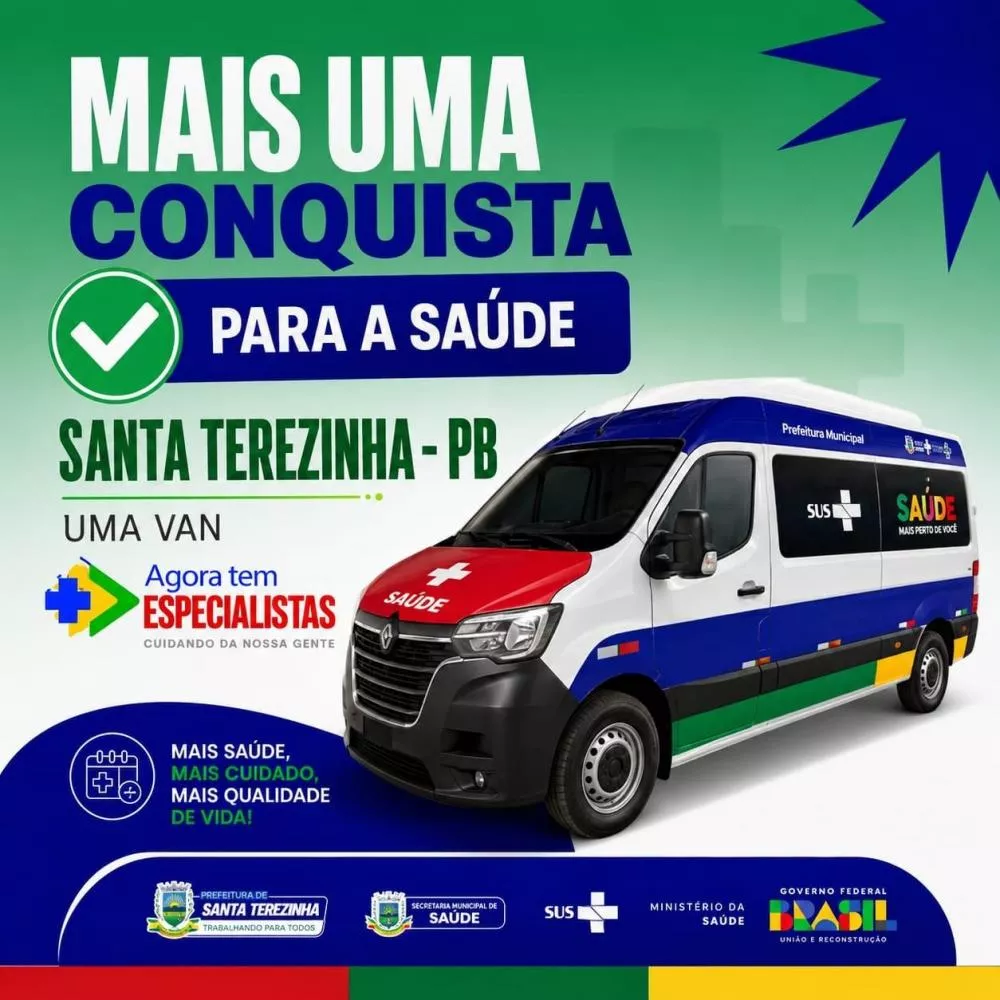 Município de Santa Terezinha é contemplado com uma van para o transporte de pacientes