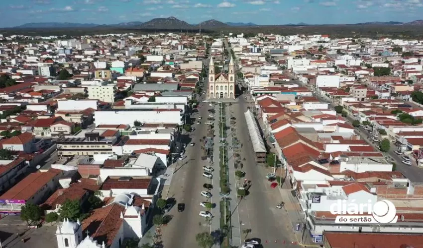 Centro Histórico de Pombal. Foto: TV Diário do Sertão