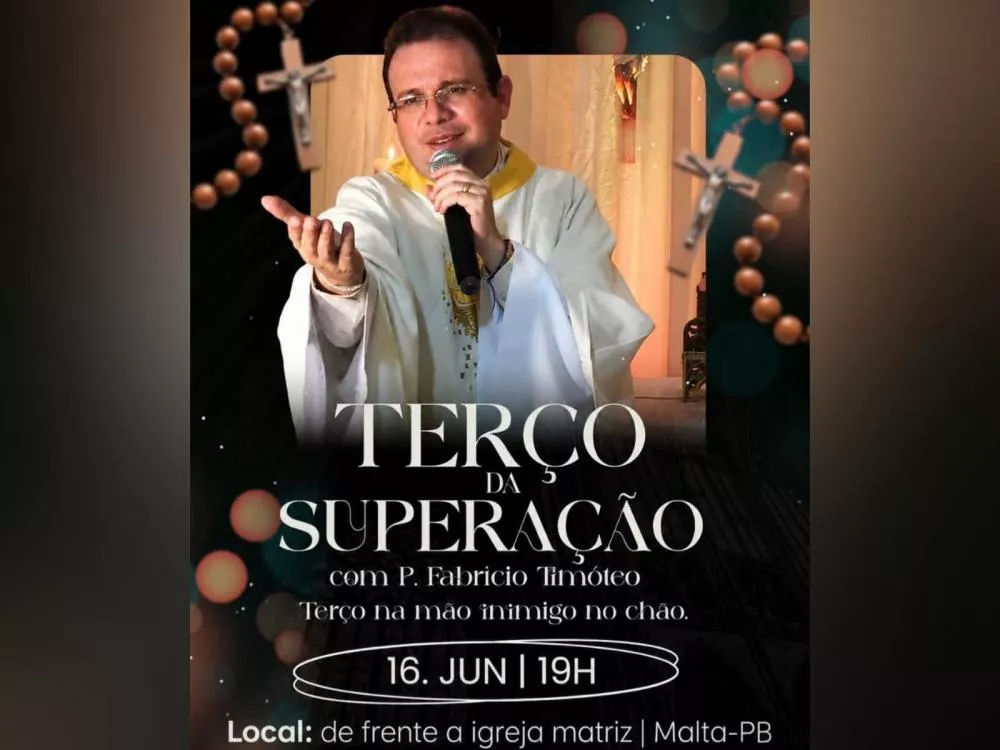 Padre Fabrício Timóteo conduzirá Terço da Superação em Malta no próximo dia 16 de junho