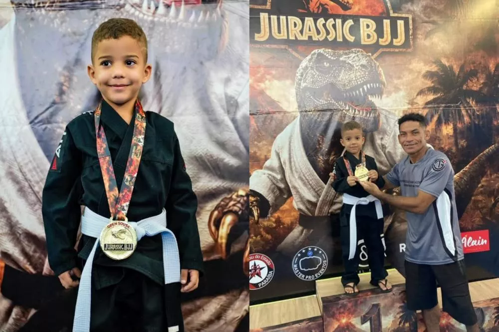 Patoense de 5 anos conquista medalha de ouro no Open Sousa em apenas dois meses de treino