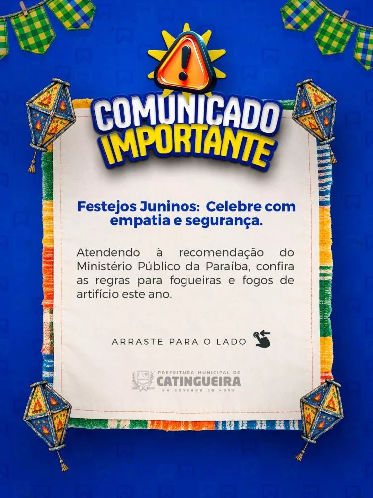 Catingueira reforça apoio à campanha “Paraíba Sem Fogos com Barulho”