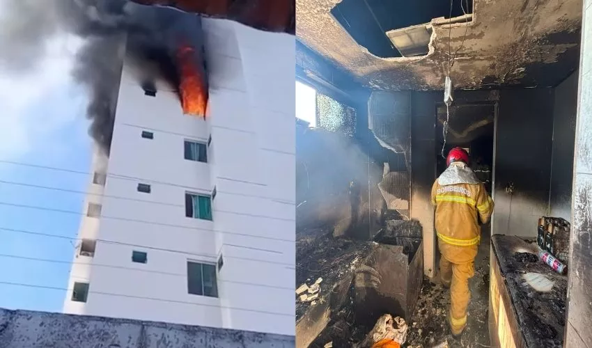 Incêndio em apartamento mobiliza Corpo de Bombeiros no Sertão da Paraíba