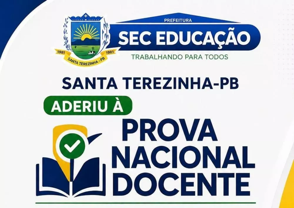 Município de Santa Terezinha faz adesão a Prova Nacional Docente (PND)