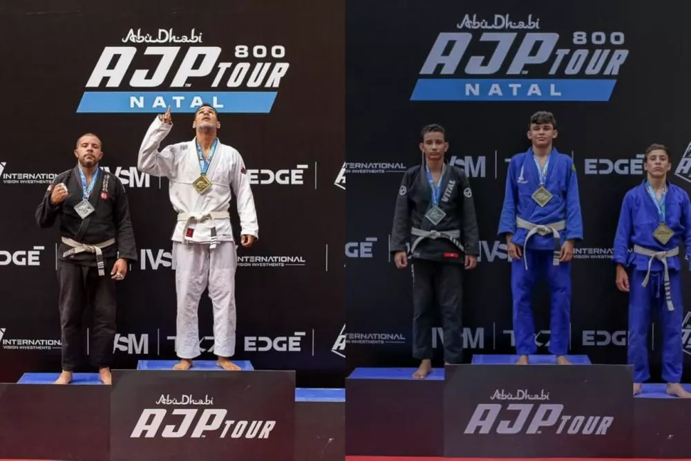 Atletas da equipe Cascão Jiu-Jitsu, de Patos, conquistam títulos no AJP Tour Natal, um dos maiores campeonatos do Brasil