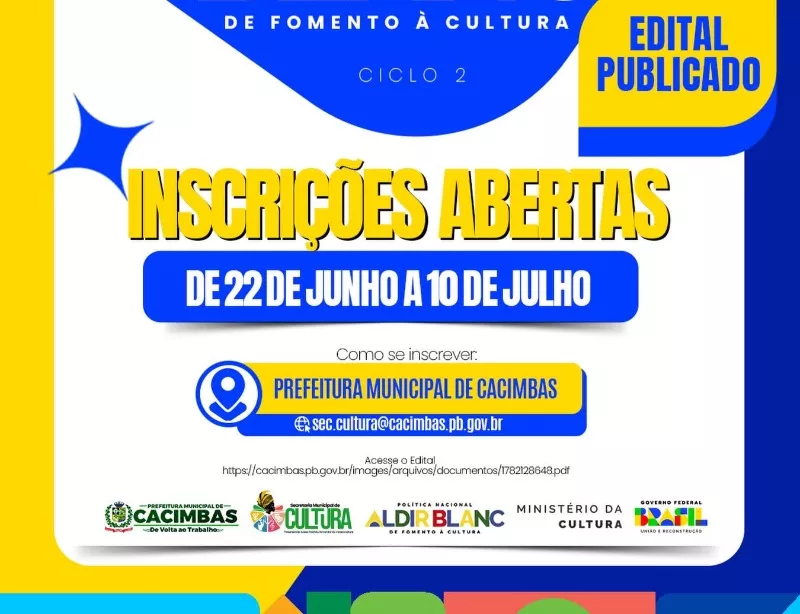 Prazo para inscrições na PNAB em Cacimbas termina nesta sexta-feira (10)