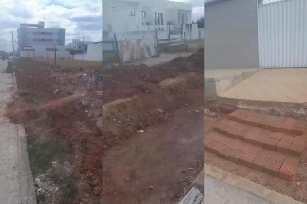 Moradores relatam transtornos em obra no Novo Horizonte; secretário diz que empresa concluirá calçadas em breve