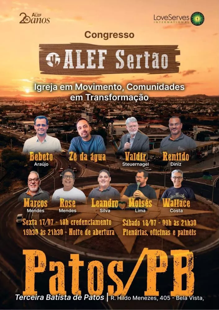 Congresso ALEF Sertão reúne pastores e líderes em Patos para fortalecer a missão da Igreja no Sertão