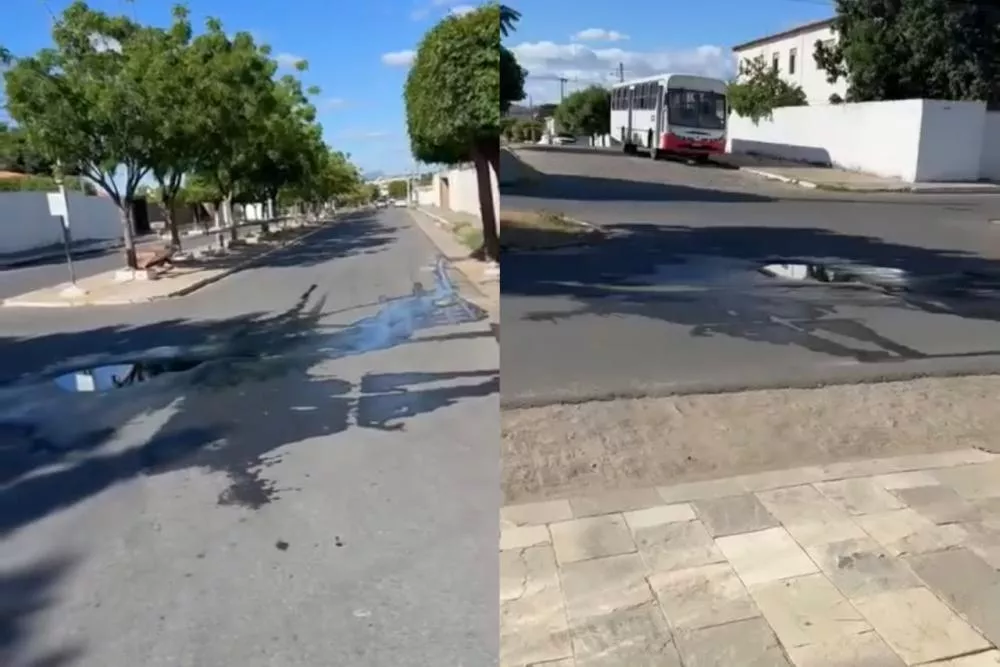 Moradores cobram solução para esgoto a céu aberto há cerca de três meses na Rua Severino Soares, em Patos
