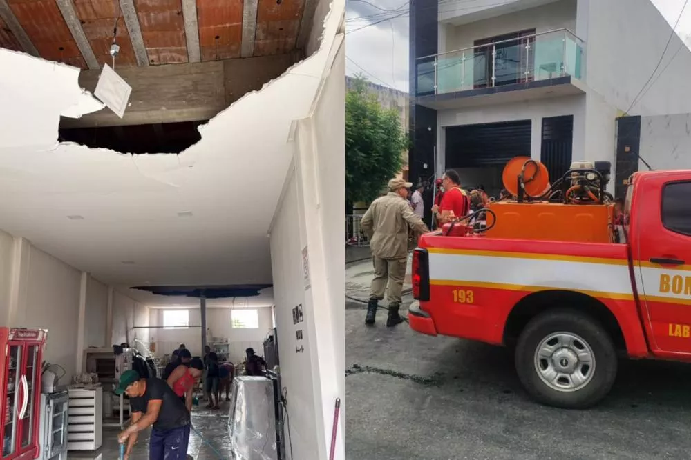 Explosão de botijão de gás provoca danos materiais em estabelecimento comercial de Coremas