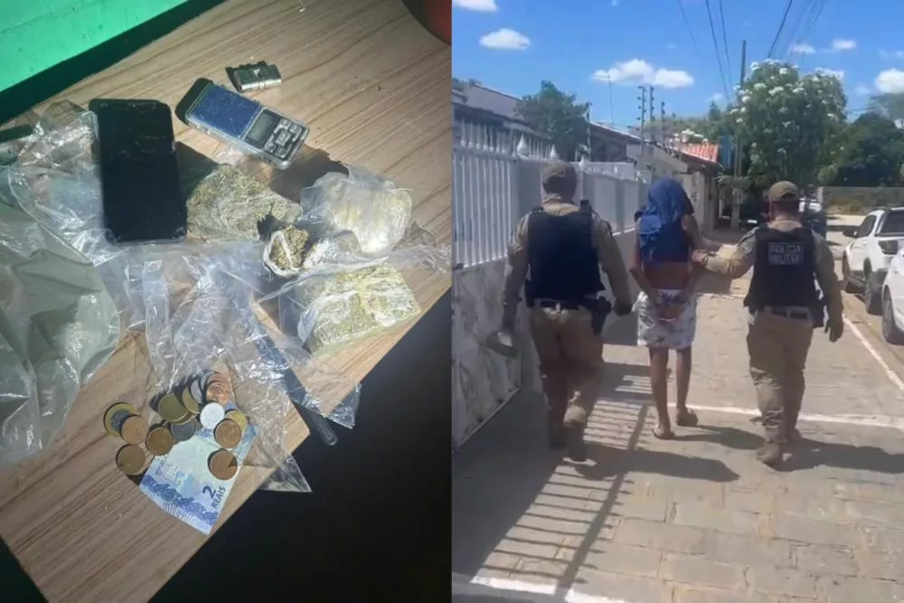 Mulher é presa por tráfico após PM encontrar drogas escondidas em quintal de casa, em Patos