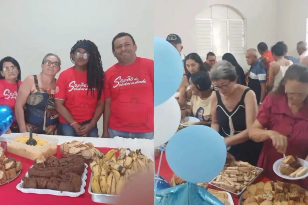 Projeto Sopão da Solidariedade promove café da manhã especial para celebrar o Dia dos Pais na Rua do Meio, em Patos