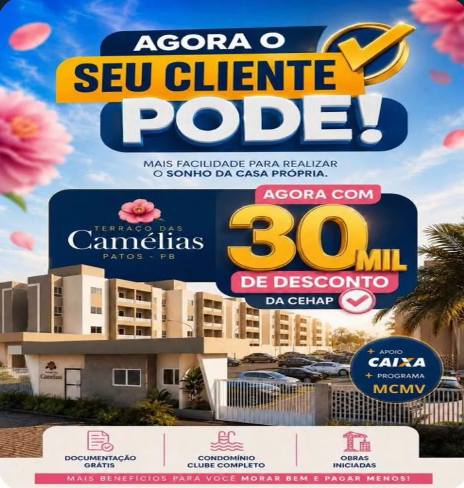 Condomínio Terraço das Camélias oferece condições facilitadas para quem deseja sair do aluguel