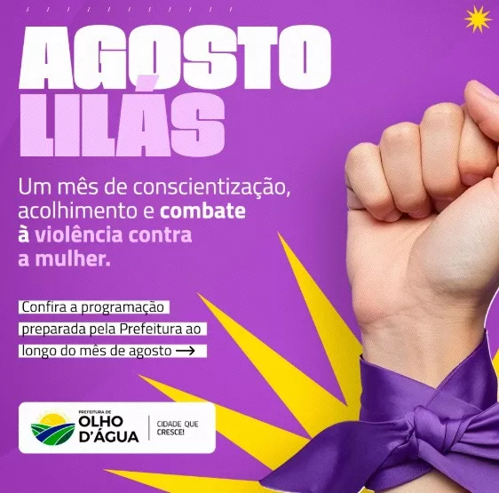 Prefeitura de Olho d’Água promove programação especial em agosto com ações de conscientização e cuidado com as mulheres